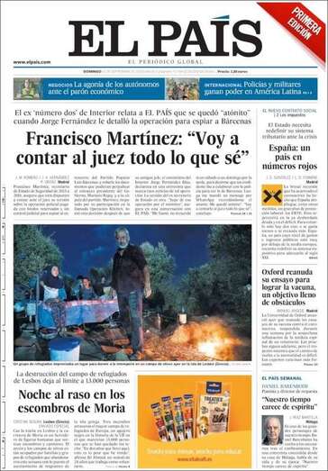 Portada de un periódico de esta jornada (Foto TA)